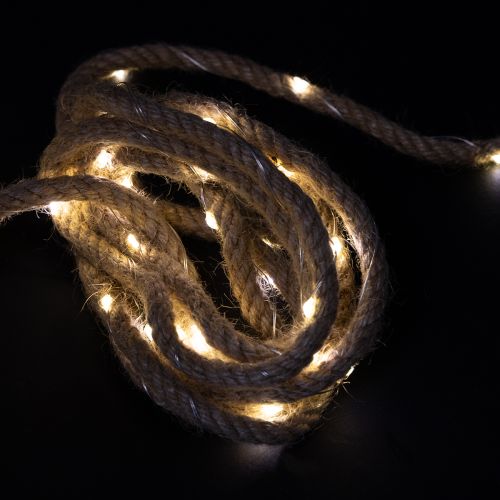 Floristik24 Cadena de luces micro LED con cable para interior blanco cálido 390 cm