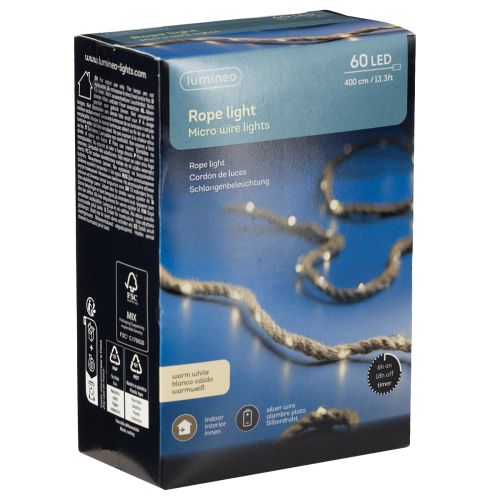 Artículo Cadena de luces micro LED con cable para interior blanco cálido 390 cm