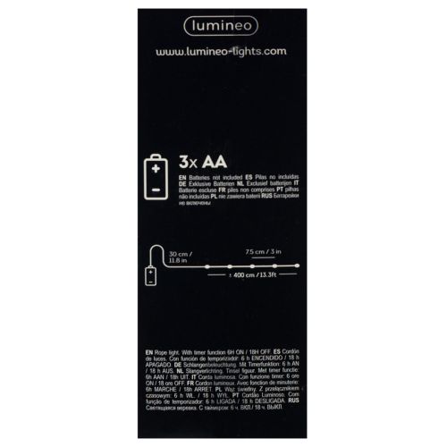 Artículo Cadena de luces micro LED con cable para interior blanco cálido 390 cm