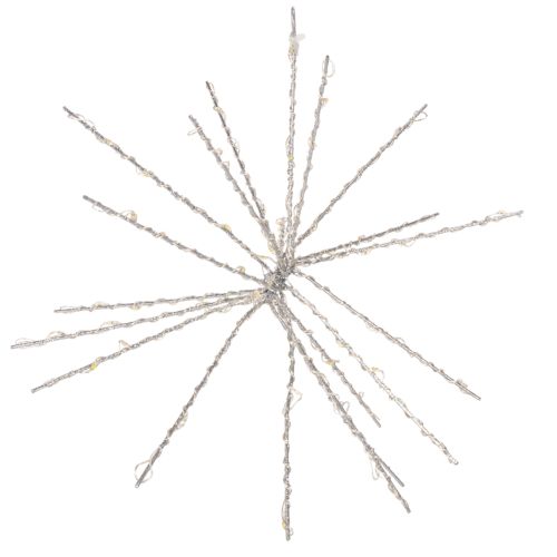 Lámpara LED decorativa con forma de estrella polar, luz blanca cálida, con temporizador, para exteriores, 29 cm.