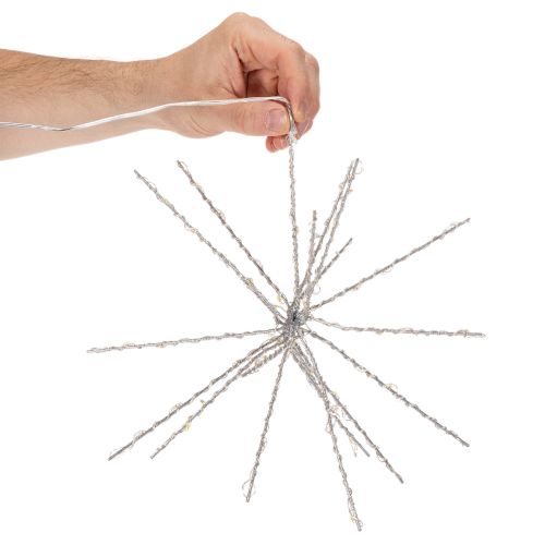 Lámpara LED decorativa con forma de estrella polar, luz blanca cálida, con temporizador, para exteriores, 29 cm. | Floristik24.es