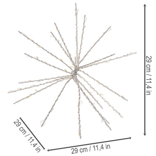 Lámpara LED decorativa con forma de estrella polar, luz blanca cálida, con temporizador, para exteriores, 29 cm. | Floristik24.es