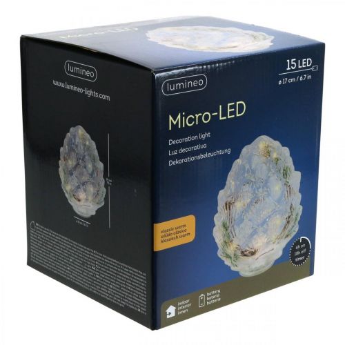 Floristik24 Luces LED Conos LED Decoración navideña Temporizador Blanco cálido 19.5cm