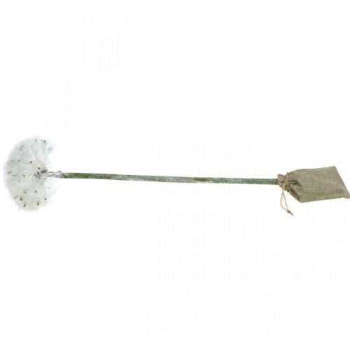 Floristik24 Diente de león LED para iluminación de flores artificiales blancas a batería Al. 50 cm