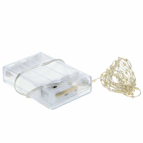 Artículo Cadena de luz LED hilo de luz con pilas blanco cálido 100 1,59m
