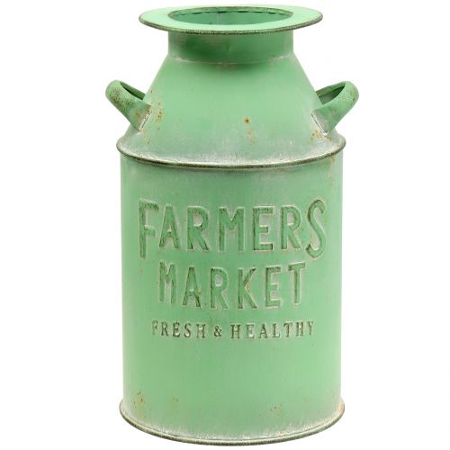 Floristik24 Jarra de leche decorativa verde antiguo Ø18cm H32cm