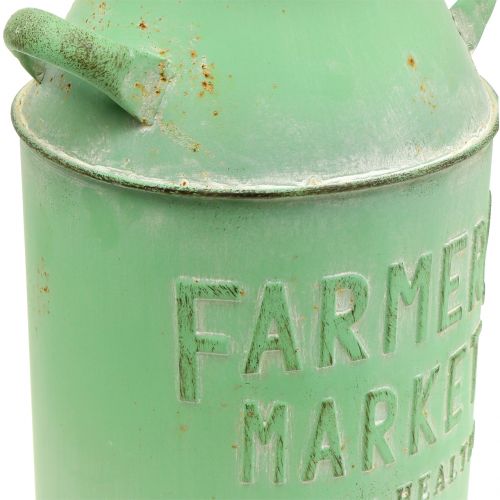 Floristik24 Jarra de leche decorativa verde antiguo Ø18cm H32cm