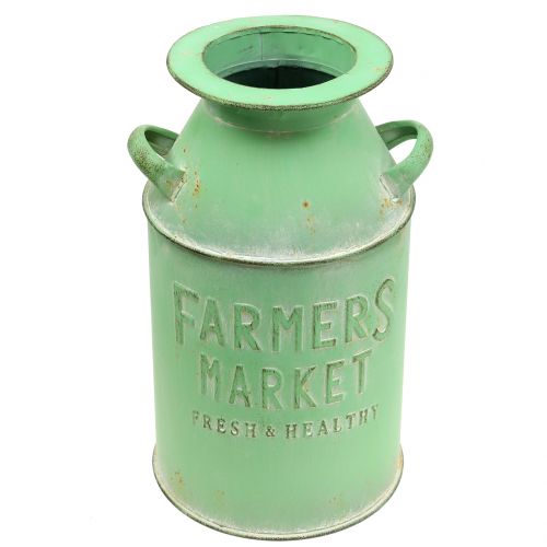 Floristik24 Jarra de leche decorativa verde antiguo Ø18cm H32cm