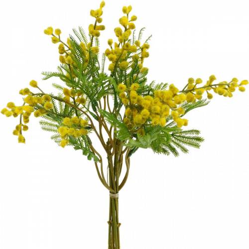 Floristik24 Ramo de plantas artificiales Mimosa amarillo artificial 39cm