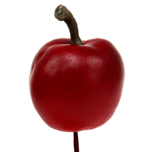 Artículo Mini manzana en alambre Ø2.5cm 48p