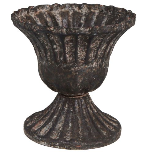 Artículo Mini taza decorativa vintage metal óxido negro Ø8cm H8,5cm 2ud