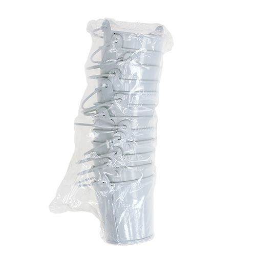 Floristik24 Mini cubo blanco Ø6cm H6cm 12p