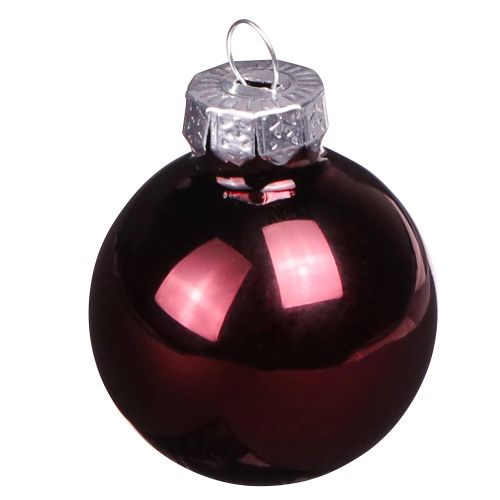Artículo Mini bolas de cristal para Navidad en Berry Ø3cm 22uds