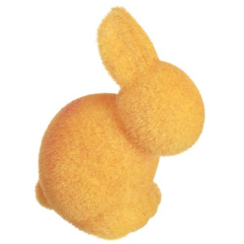 Artículo Mini conejitos de Pascua coloridos flocados surtidos – 2.ª opción – Alto 6 cm 12 piezas