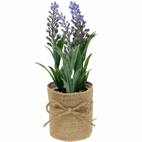 Floristik24 Mini lavanda en maceta plantas artificiales Decoración de lavanda artificial