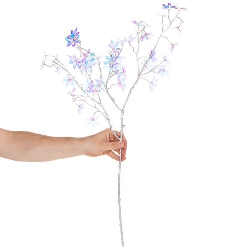 Rama artificial con flores iridiscentes, 80 cm. | Floristik24.es