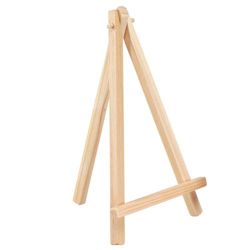 Mini tarjetero caballete madera natural 11x19cm 6uds
