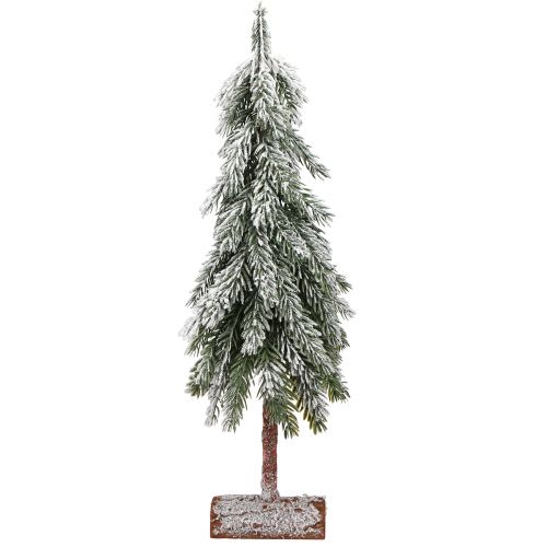 Artículo Mini árbol de Navidad nevado verde blanco con base Al. 60 cm