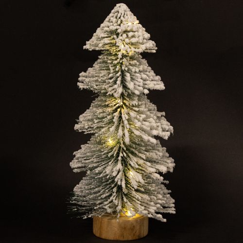 Artículo Mini árbol de Navidad iluminado LED abeto con nieve 28cm