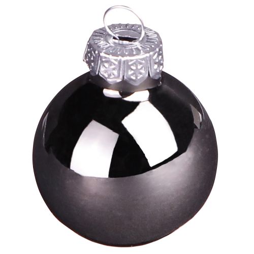 Artículo Mini bolas navideñas bolas de cristal antracita Ø3cm 22uds