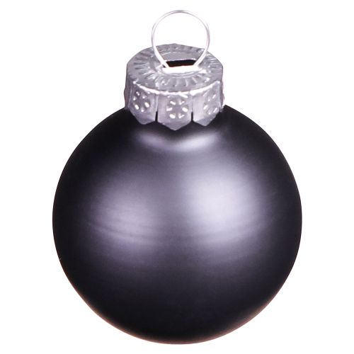 Artículo Mini bolas navideñas bolas de cristal antracita Ø3cm 22uds