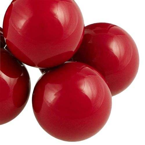 Artículo Mini bolas navideñas bolas de cristal de alambre rojo Ø40mm 32 piezas