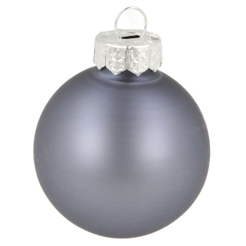 Artículo Mini bolas navideñas de cristal azul mate metalizado Ø4cm 24 uds