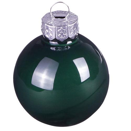 Artículo Mini bolas navideñas cristal esmaltado verde Ø3cm 22uds