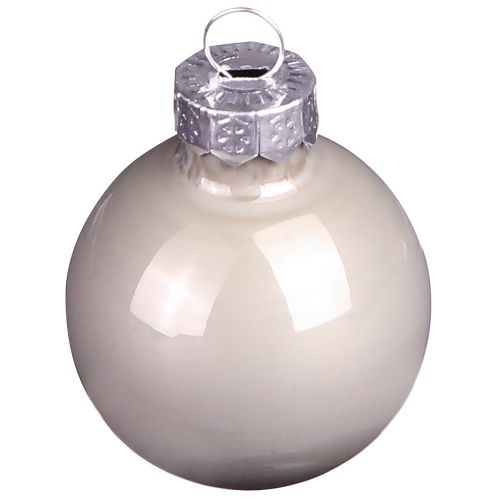 Mini bolas navideñas cristal verde nácar gris Ø3cm 22 piezas | Floristik24.es