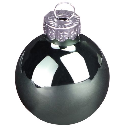 Mini bolas navideñas cristal verde nácar gris Ø3cm 22 piezas | Floristik24.es