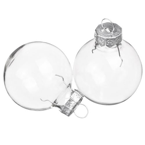 Artículo Mini bolas navideñas cristal retro transparente Ø3cm 22uds