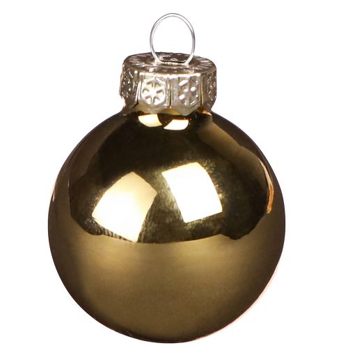 Artículo Mini bolas navideñas de cristal en oro mate brillo Ø3cm 22uds