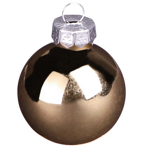 Artículo Mini bolas navideñas mix vidrio marrón dorado Ø3,5cm 22uds