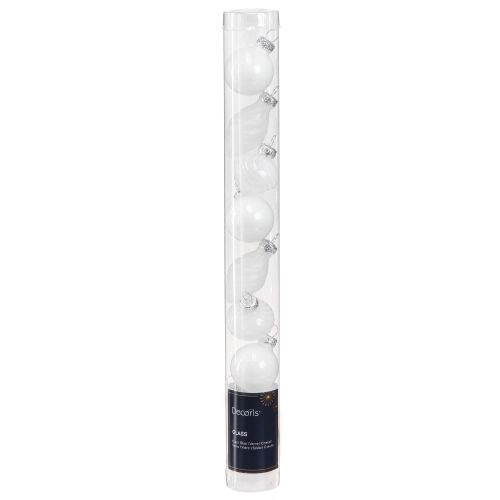 Artículo Mini bolas navideñas bolas de árbol blancas cristal 3cm 9uds