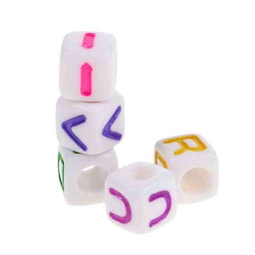 Floristik24 Mini cubo con letras 7mm color 90g