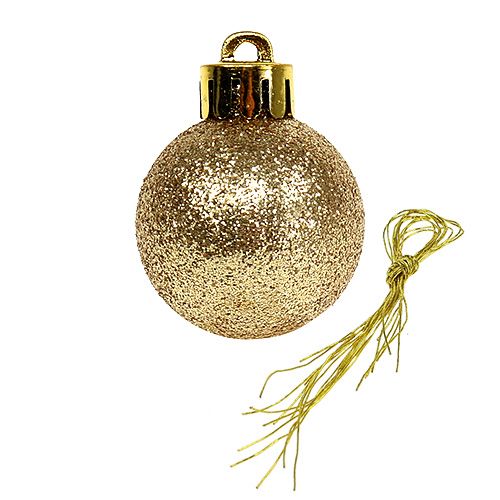 Artículo Mini bola navideña oro Ø3cm 14 piezas