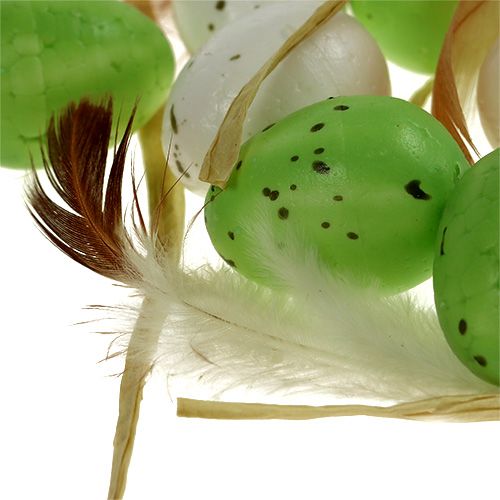 Floristik24 Mini huevo verde-blanco 2,5cm 48uds