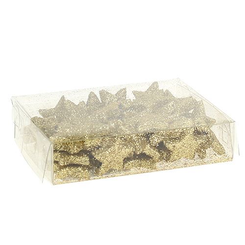 Artículo Mini estrella brillo oro 2,5cm 96uds