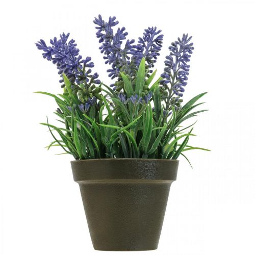 Artículo Mini lavanda en maceta planta artificial decoración de lavanda Al 16 cm
