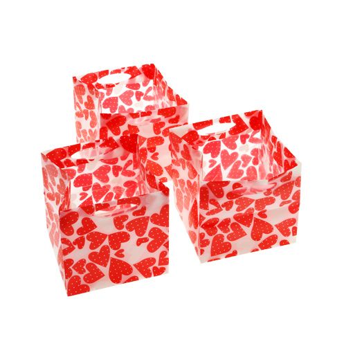 Floristik24 Mini Bolsas Plástico Rojo 6,5cm x 6,5cm 12pcs