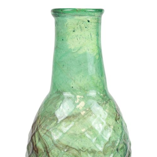 Artículo Mini florero florero de vidrio verde florero diamantes Ø6cm H11.5cm