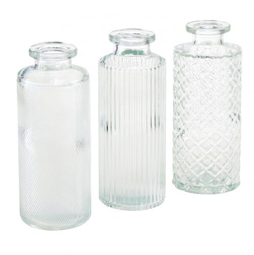 Floristik24 Mini jarrones jarrones decorativos de vidrio para botellas Ø5cm H13cm 3ud