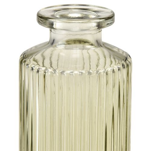 Artículo Mini jarrones de vidrio con ranuras florero retro verde Ø5cm 4ud