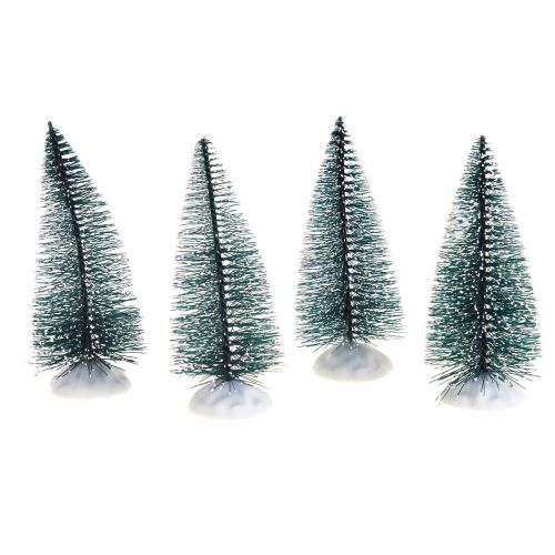 Mini decoración para árbol de Navidad Árbol de Navidad con nieve 10cm 4 piezas