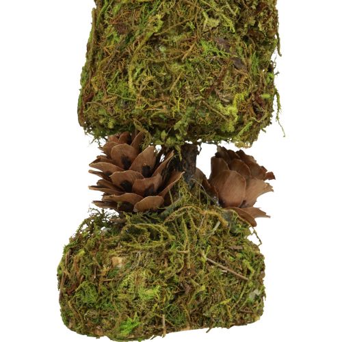 Floristik24 Mini árbol de Navidad decoración de mesa artificial árbol de musgo Al. 18 cm