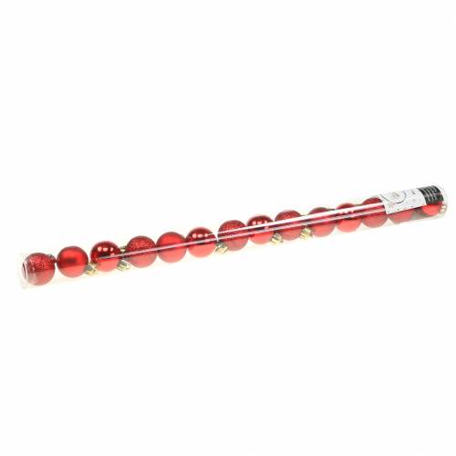 Artículo Mini bola navideña roja Ø3cm 14 piezas