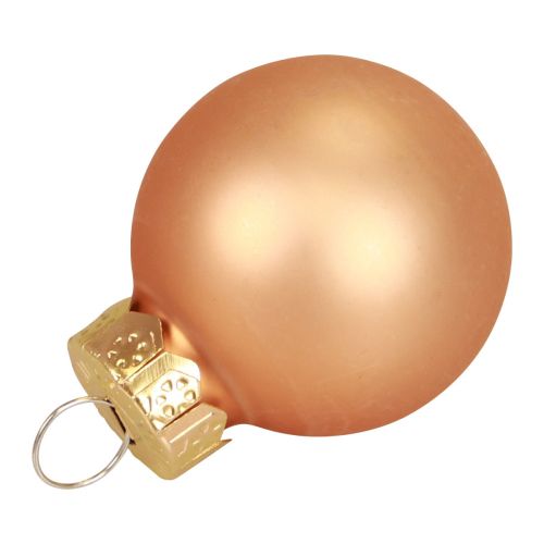 Artículo Mini bolas navideñas cristal albaricoque brillo/mate Ø2,5cm 20uds