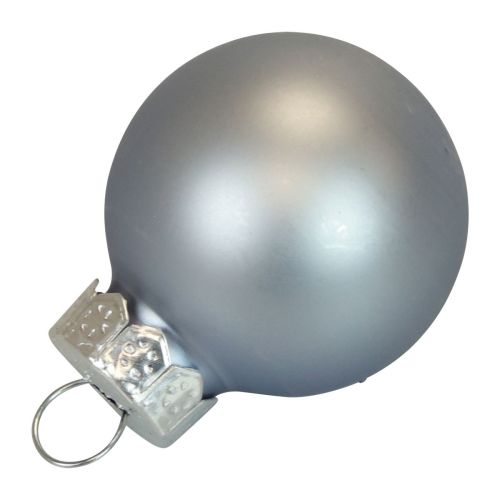 Mini bolas navideñas cristal azul mate/brillante Ø2,5cm 20p