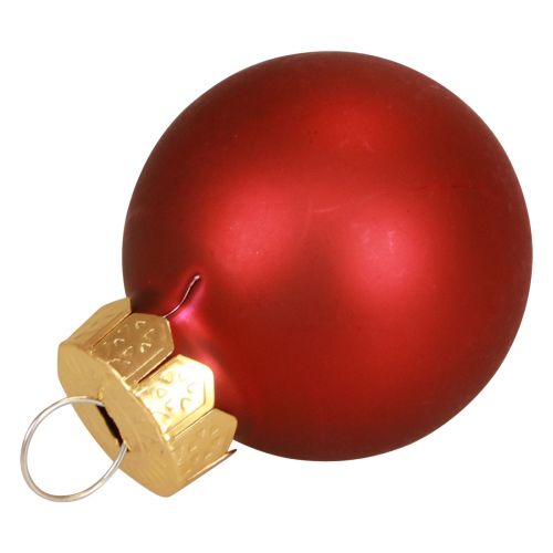 Floristik24 Mini bolas navideñas rojo mate/brillante Ø2,5cm 20 piezas
