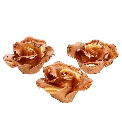 Floristik24 Mini rosas cobre 4cm 8pcs